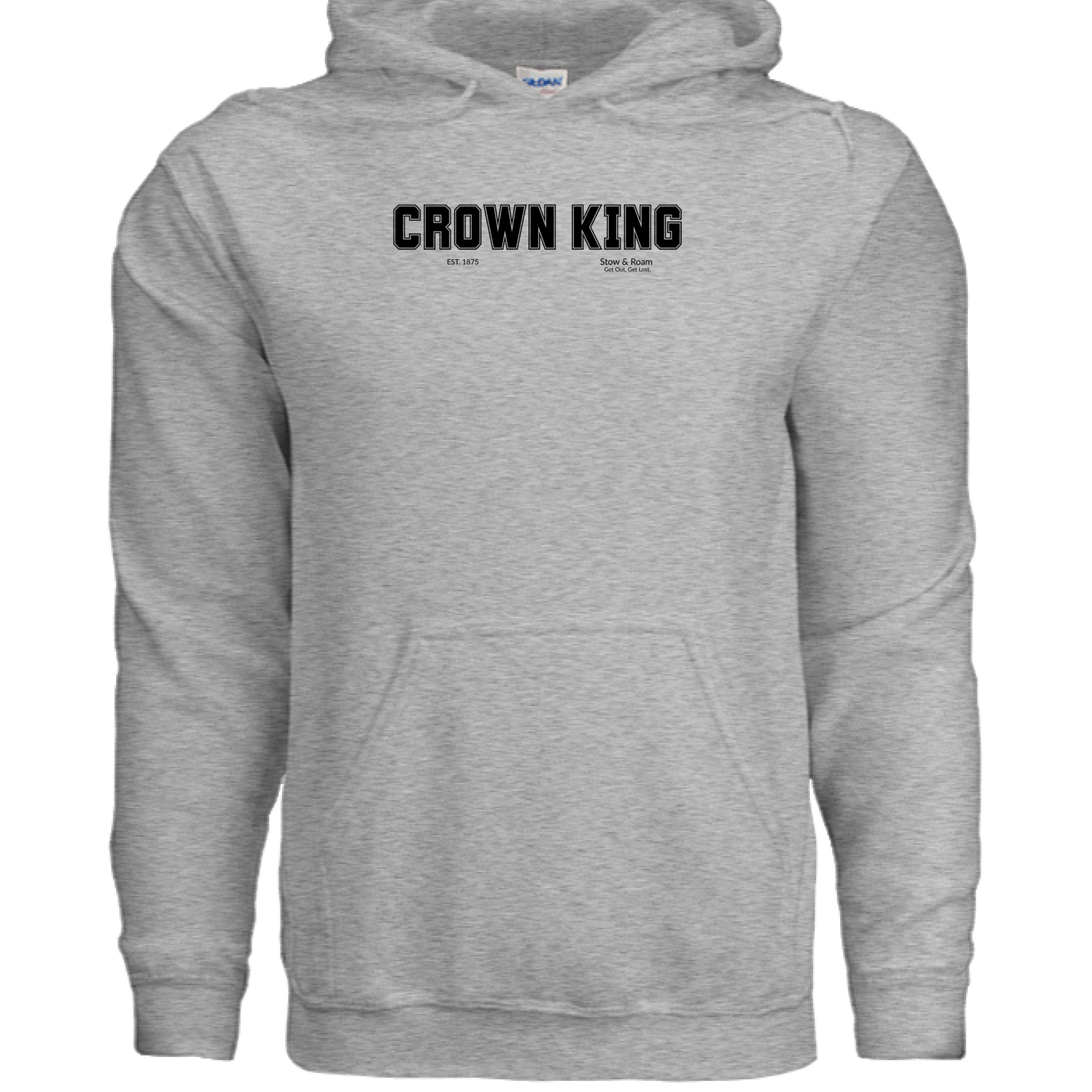 Stow and Roam Gray Crown King hoodie
